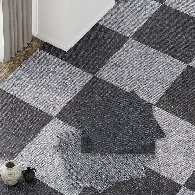 Commercial Carpet Mosaic Block Large Area Conference Room Billiard Room Living Room Bedroom Cement Floor Direct Paving