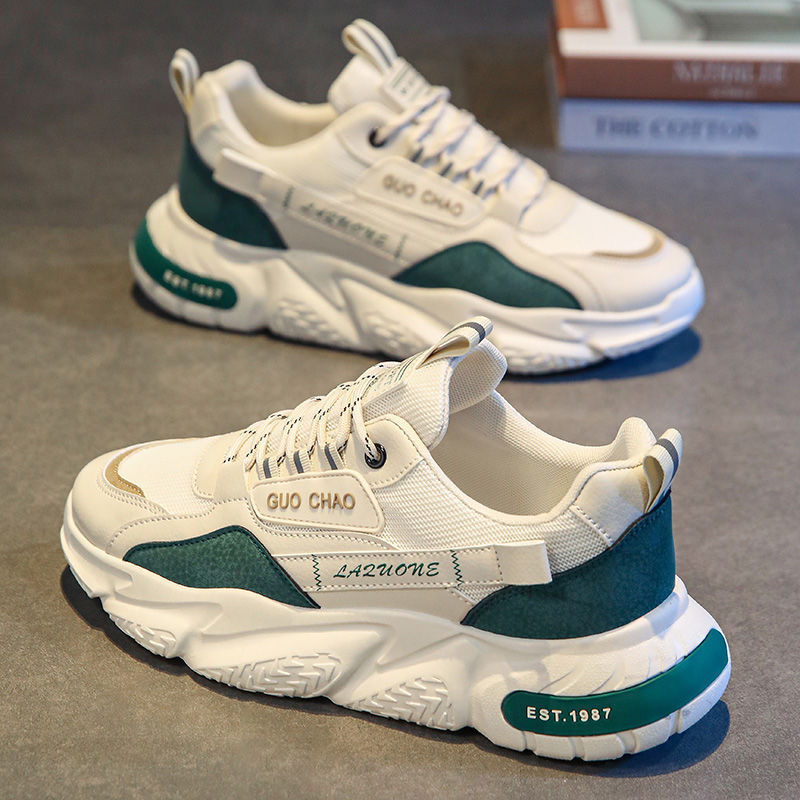 Shoes men 2025 new explosive summer network surface breathable men's sports leisure thick sole increase tide daddy shoes