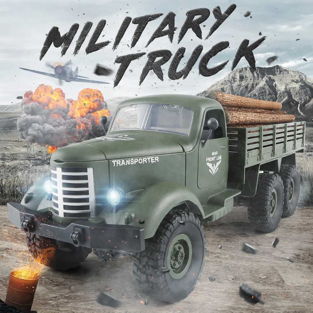 JJRC Q60 1 16 Full Scale Remote Controll Military Truck Model For Children Toys Gift 2.4G 6WD Climbing Off-Road Vehicle Rc TruckXJ241221