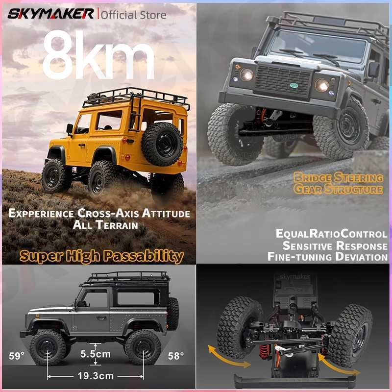 MN99s MN98 1:12 Scale RTW Version 2.4GHz 4WD Rock Crawler Defender - High-Speed Off-Road Remote Controlled Vehicle
