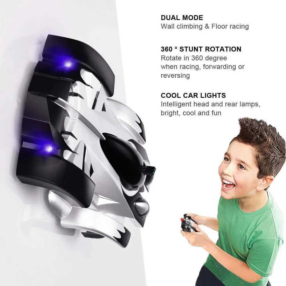 Free shipping Electric RC Wall Climbing Remote Control 360 Rotating Anti i Stunt Car Climber Auto Vehicle Toys for Kids Gifts