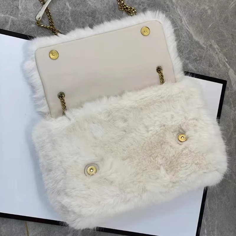 New Plush Chain Shoulder Women s Winter Fashion Designer New Large Capacity Casual Handbag Women leisure trend s Bag
