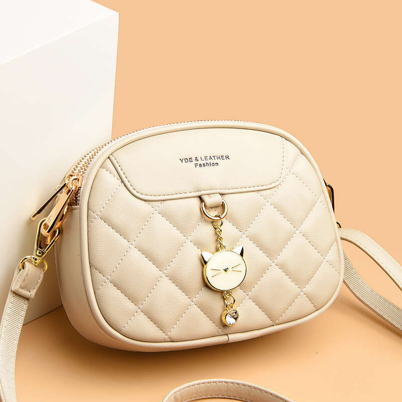 Women's 2023 New Trendy and Fashionable Square Lingge Versatile Crossbody Summer Fresh One Shoulder Small Bag