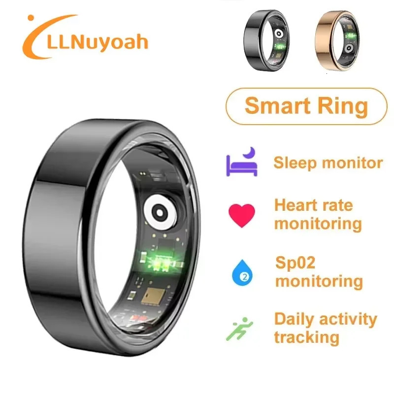 R02 Smart Ring Men Women Sleep Monitor Heath Ring IP68 5ATM Waterproof Heart Rate Blood Oxygen Fitness Tracker Multi-sport Mode 241220