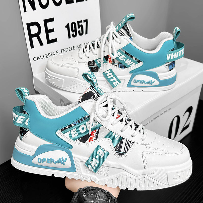 Men's shoes 2025 spring new youth breathable niche trend all casual board shoes within increasing sports shoes