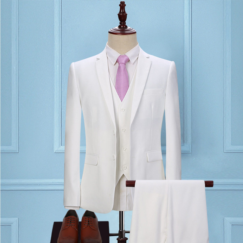 F12221Men's three-piece suit Korean style slim fit professional formal suit