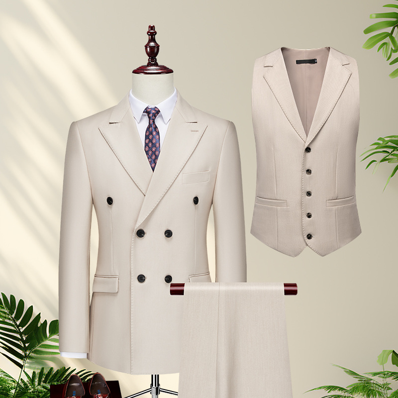 D1222Suit groom wedding dress handsome business casual men's Korean style