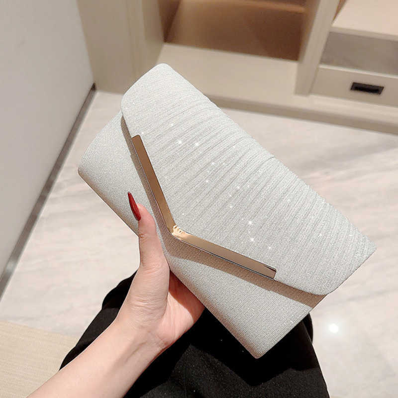 New Pleated Dress Bag Banquet Handbag Clutch Bag Party Evening Dress Bag Crossbody Banquet Bag Chain Bag 240920