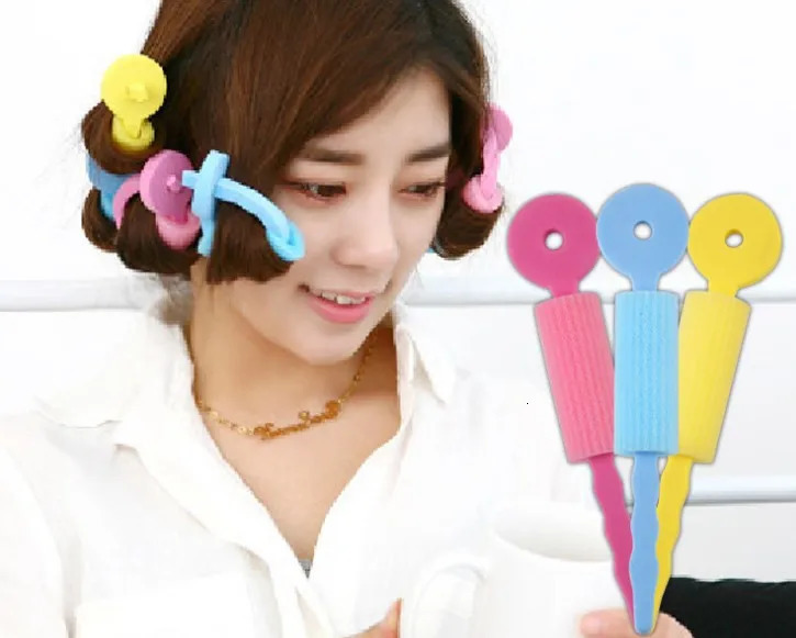 Multi Auto-Stick Sleeping Beauty Magic Rollers No Hurt Sponge Hair Curlers Care Styling Tools Accessories HA049 241220