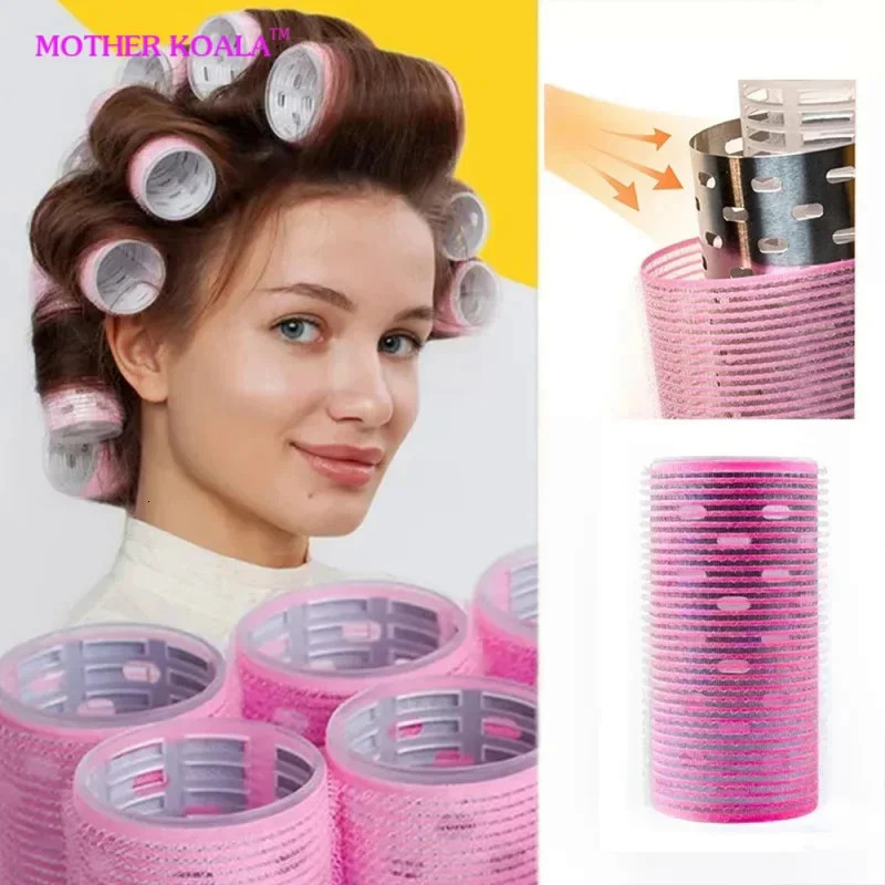 12pcs/set Hair Rollers Hair Curlers Lazy Curler Hair Roller with aluminum sheet 241220