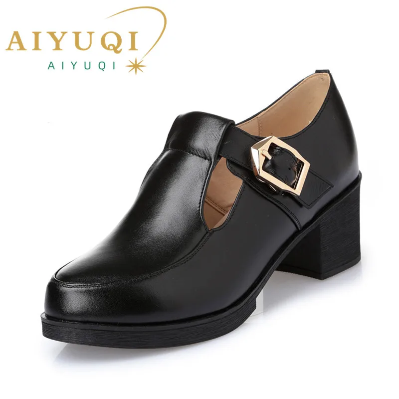 Genuine Leather Women Shoes Puls Size Female Autumn Shallow Mouth Shoes Casual Cowhide Shoes