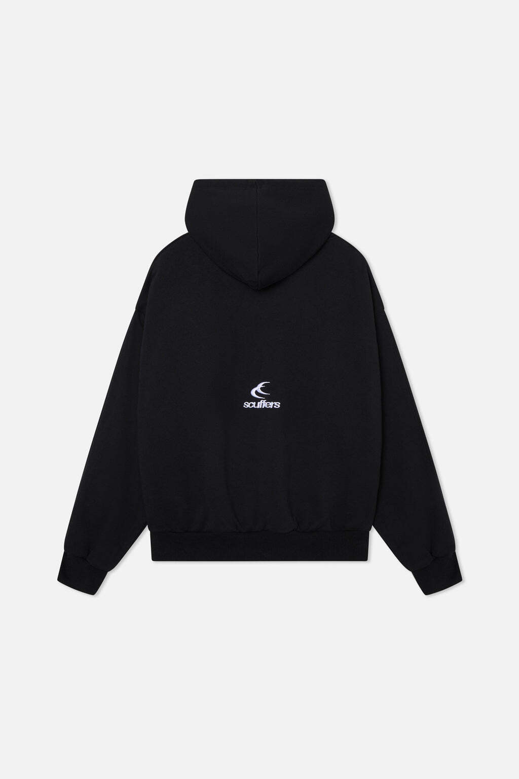 Scuffer By Air Black Zipper Sweatshirt Grunge Hoodies Women Haruku Streetwear Oversized Hoodie Goth Y2k Tops Gothic Clothes
