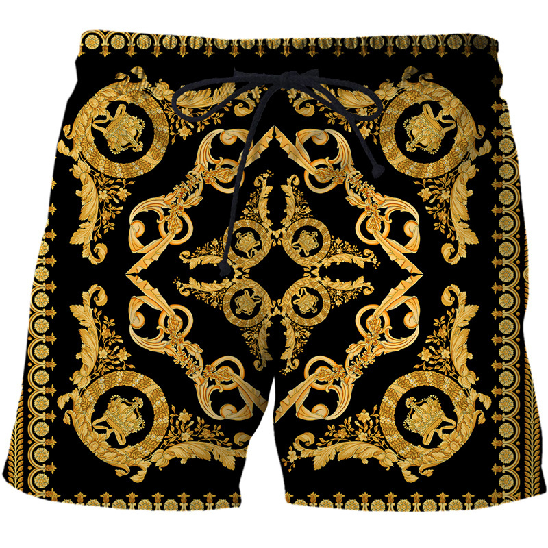3D Printed Designer Beach Shorts Men's Swim Pants Casual Surfing Swimsuit Children's Board Ice