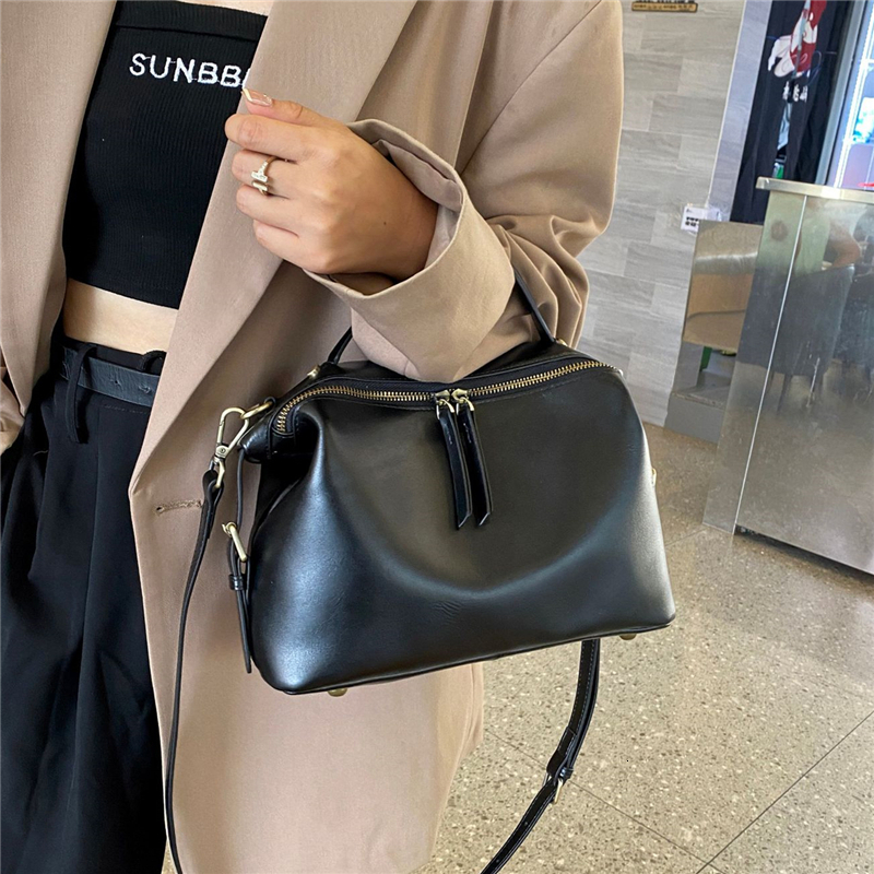 New leather wide shoulder strap women's handbag 2025 trend designer crossbody bag trend women's handbag