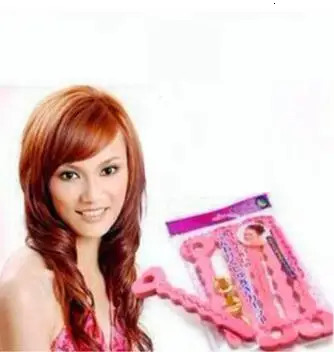 6Set/Lot DIY Pink Auto-Stick Sleeping Beauty Magic Rollers No Hurt Sponge Hair Curlers Care Styling Tools Accessories HA050 241220