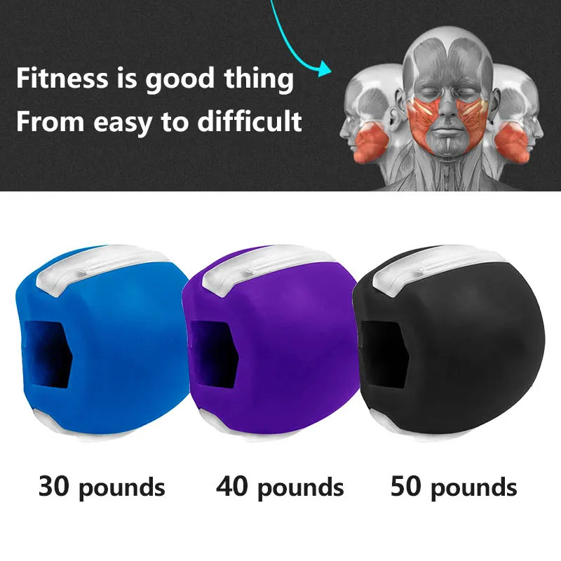 Foodgrade Silica Gel Jaw Exercise Line Ball Muscle Trainin Fitness Neck Face Toning Training lift 241213