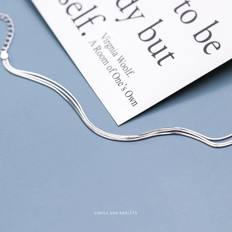 MODIAN 925 Sterling Silver Fashion Simple Three Layer Snake Bone Chain Bracelet For Women Girls Daily Fine Jewelry 241220