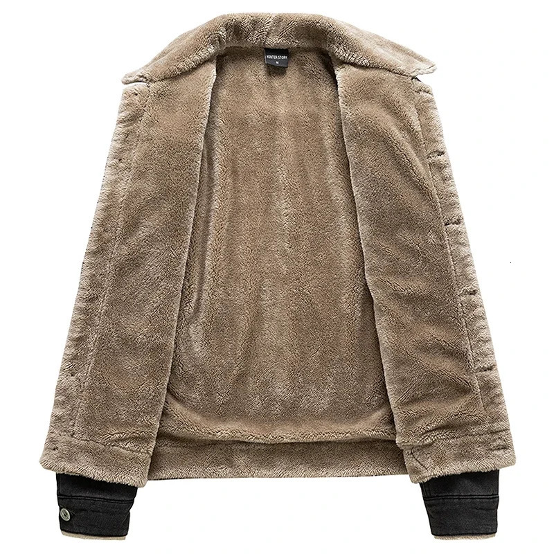 Winter Denim Cotton Jacket Mens Padded Thicker Plus Size Warm Jacket Autumn Top 241216