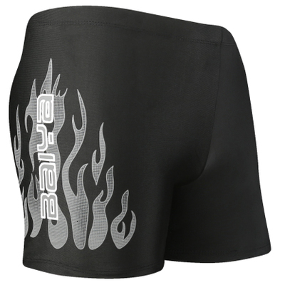Sexy Low Rise Designer Swimsuit Board Pushed Up Men's Swimsuit Fire Print Flat Corner Underwear Beach Shorts