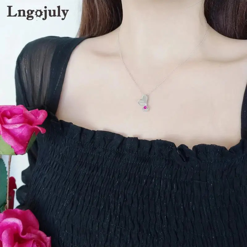 Women Necklace 925 Sterling Silver Fine Jewelry Heart Pendant Necklaces For Women Bride Wedding Party Silver 925 Jewelry 241220