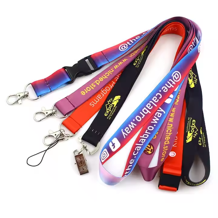 Factory custom Lanyard With Logo High Quality Personalized Custom Logo Aviation Neck Strap Silk Screen Printed Polyester Airline Air Lanyard For Staff