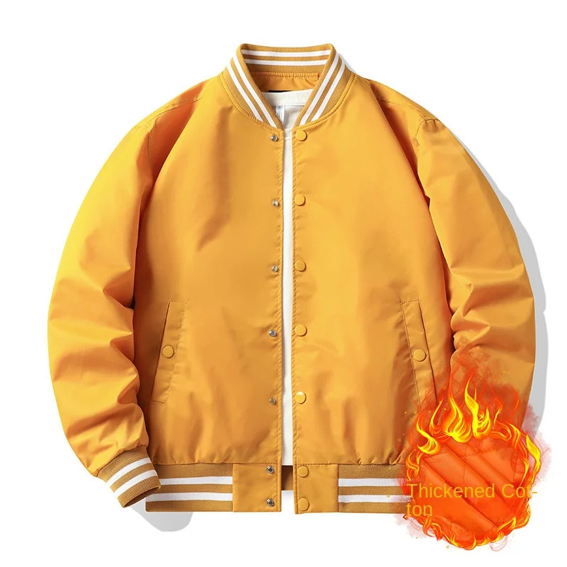 Baseball Jersey Mens Autumn/Winter Casual Loose Fit Large Pilot Jacket Unisex Couple Coat Work Top 241216