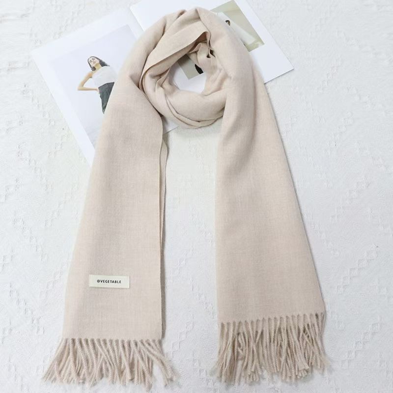 T024 new wool scarf for women, thick and warm in winter, large scarf, Korean style, shawl, outer wear, high-end