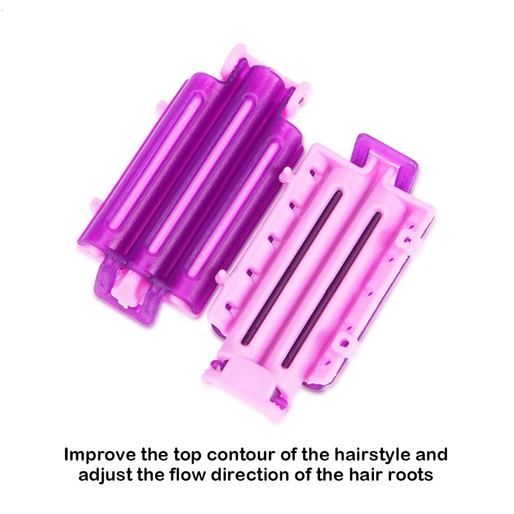 1 Bag ABS Women Hair Curler Foldable Girl Hairstyling Curlers Accessories 241220