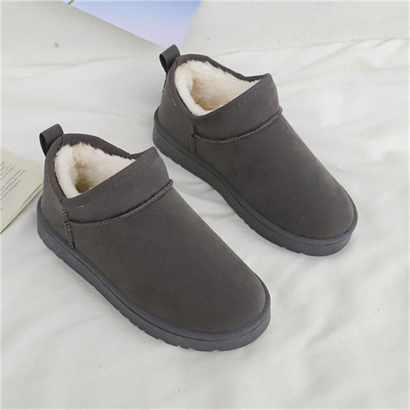 Simone Reiner Cow Suede Snow Boots For Women, Thickened And Plush Winter Anti Slip Cotton Shoes For Women, Korean Version Student Cotton Boots 364