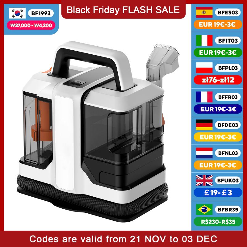 ZCWA Handheld Carpet Cleaner 15Kpa 450W/750W Spot Cleaner Vacuum Cleaner Spray Suction Integrated Machine Clean Machine