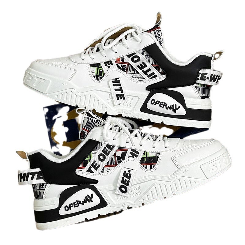 Men's shoes 2025 spring new youth breathable niche trend all casual board shoes within increasing sports shoes