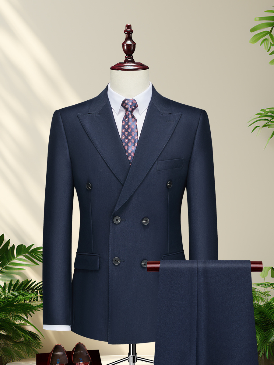 D1222Suit groom wedding dress handsome business casual men's Korean style