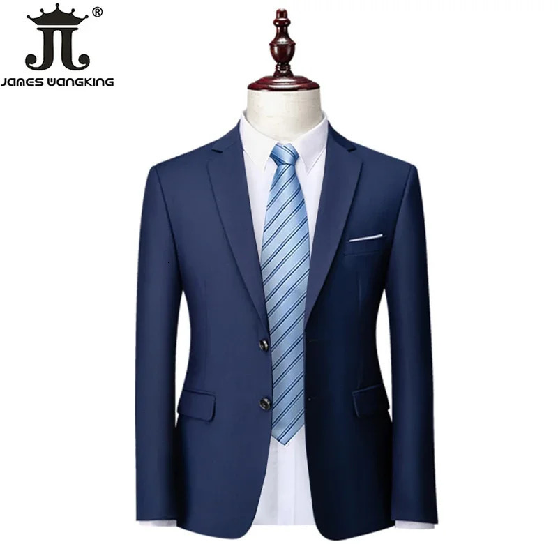 13 Color S6XL Male Blazer Solid Classic Formal Business Mens Suit Jacket Groom Groomsmen Wedding Dress Party Social Coat 241218