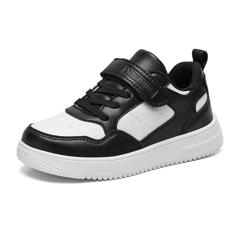 All White Leather Youth Shoes Fashion Kids Children Student Tennis Running Sneakers Happysteps Sport Trainers For Boys Girls Big Sizes US 9C-5Y