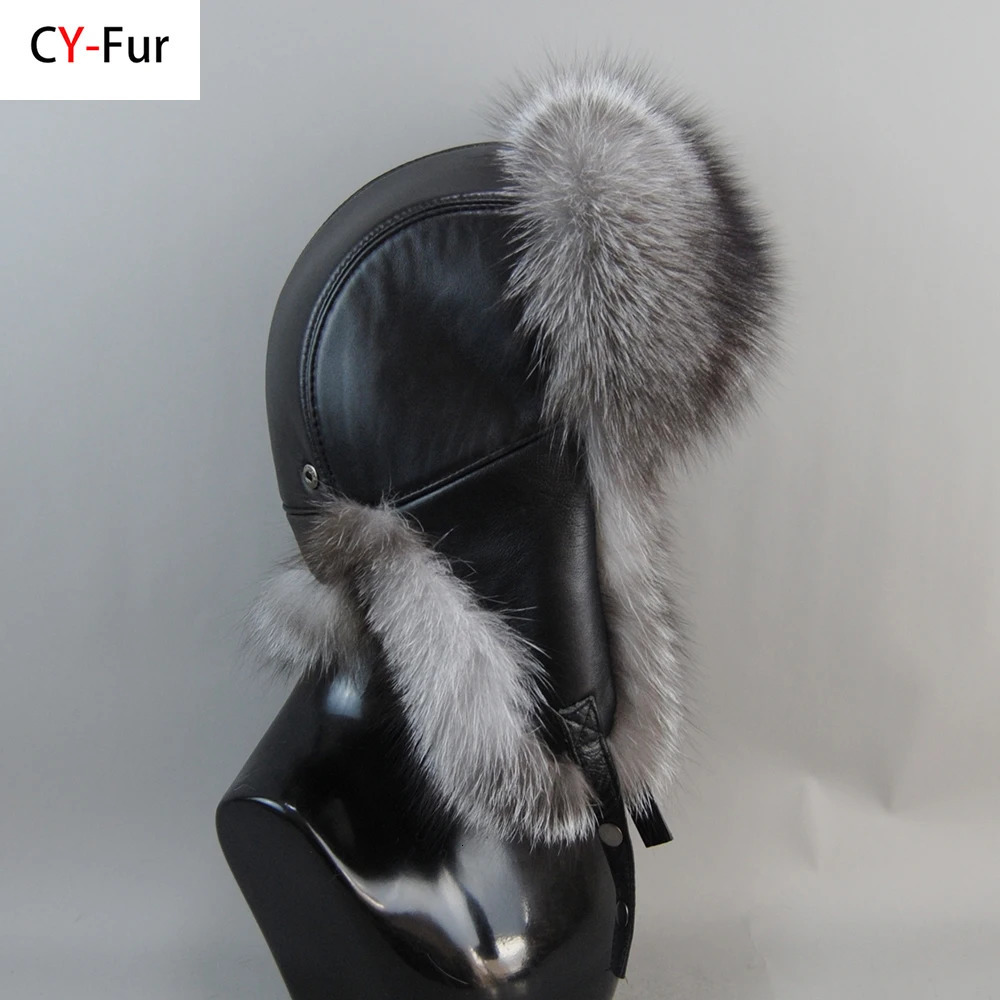 selling high-end fur hat mens fox fur hat Lei Feng hat ear hat fur essential hat 100% sheepskin hat 241220