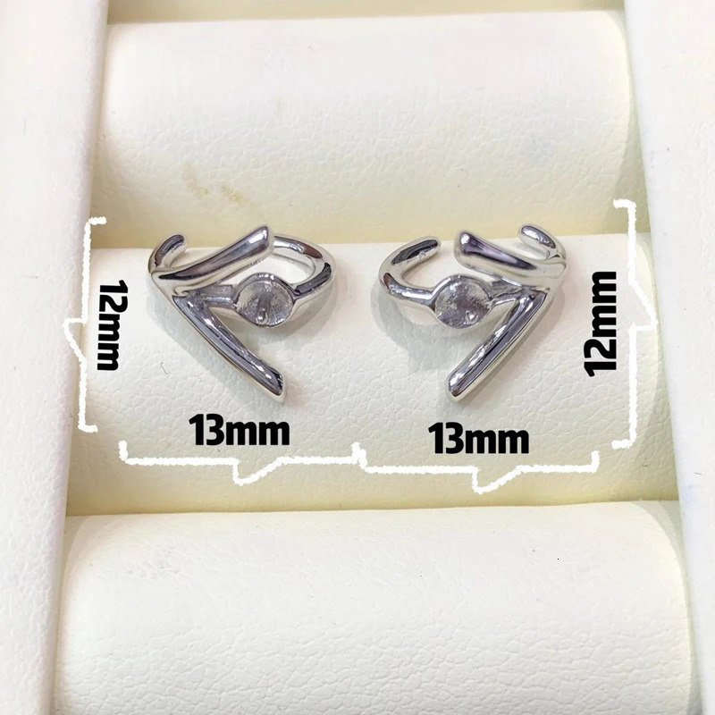 MeiBaPJ DIY 925 Silver Holder 8mm Natural Round Pearls Fashion Clip Earrings Fine Wedding Jewelry for Women 241220