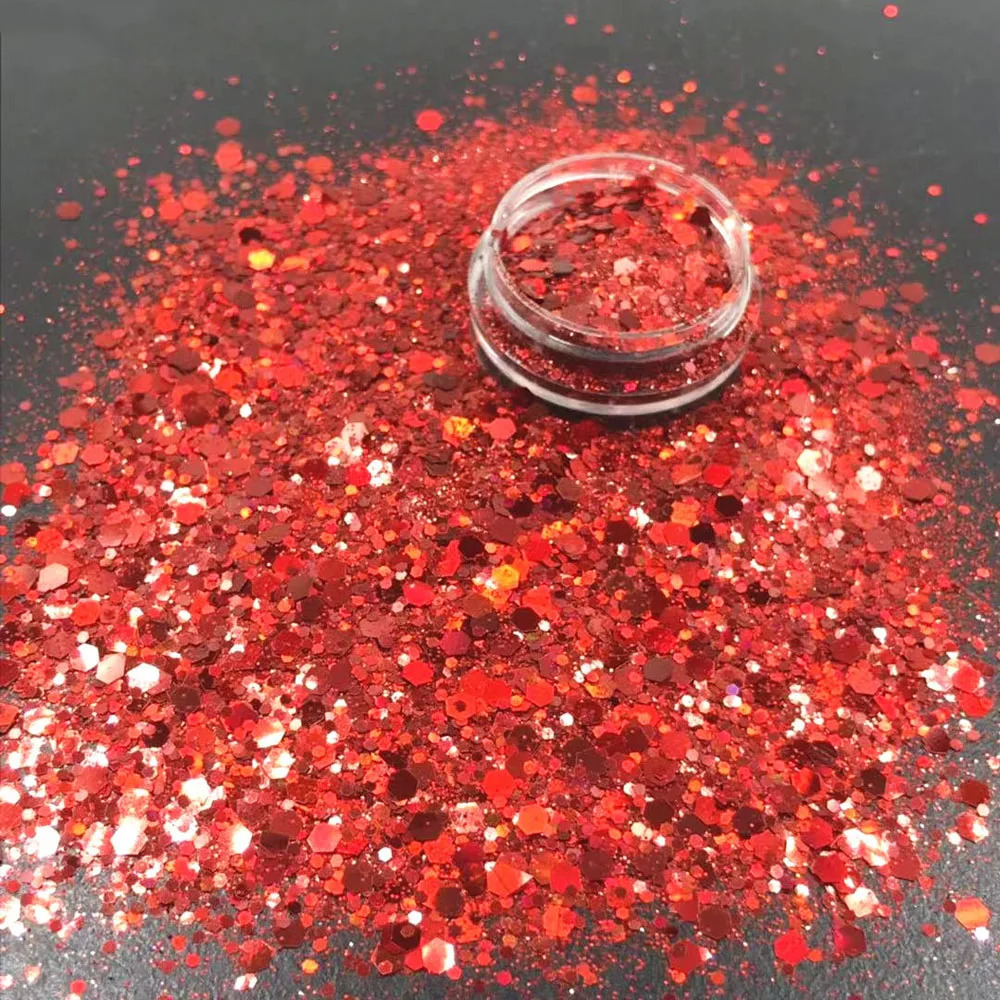 10gBag Iridescent Nail Art Glitter Sequins Holographic Laser GoldSilver Colorful Powder Sparkly Hexagon PET Safe y Flakes 241213