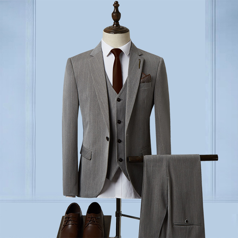 F1222Men's three-piece suit business formal casual blazer