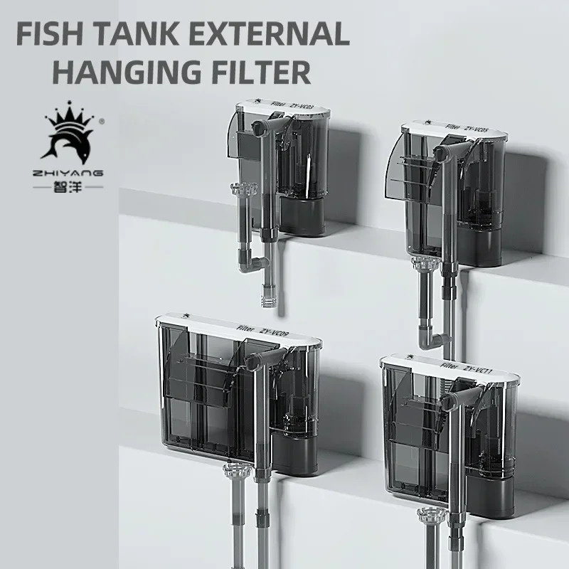 110V 220V wall mounted filter three in one external fish tank circulation pump for small and medium-sized aquarium waterfall oxygen 241218
