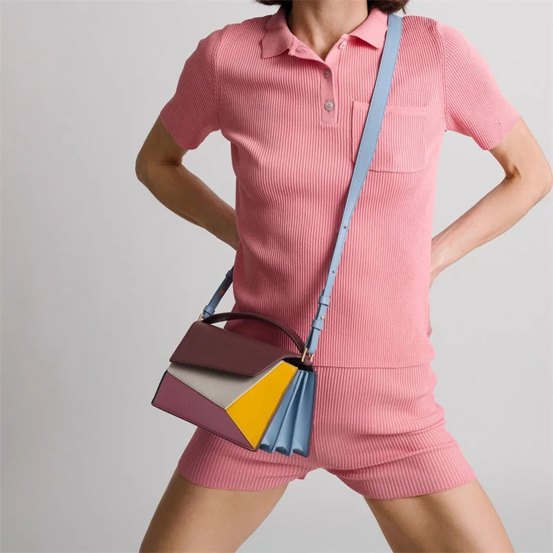 New Geometric Design Women Rhombic Bags Small High Texture Handbag