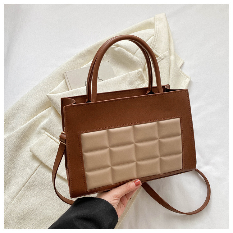 New Designer Personalized Fashionable Plaid Women's Handbag, High-quality Single Shoulder Diagonal Cross Handbag