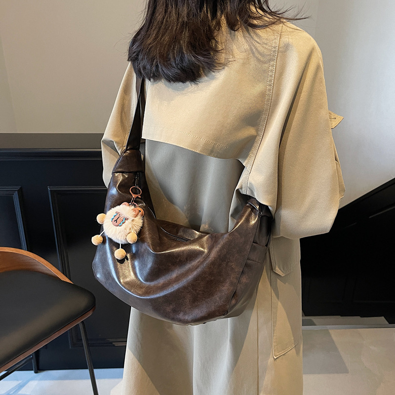 Bag Autumn Winter Texture Large Capacity Solid Color Dumpling For Women 2024 New Fashionable And Casual Versatile Single Shoulder Crossbody Bag