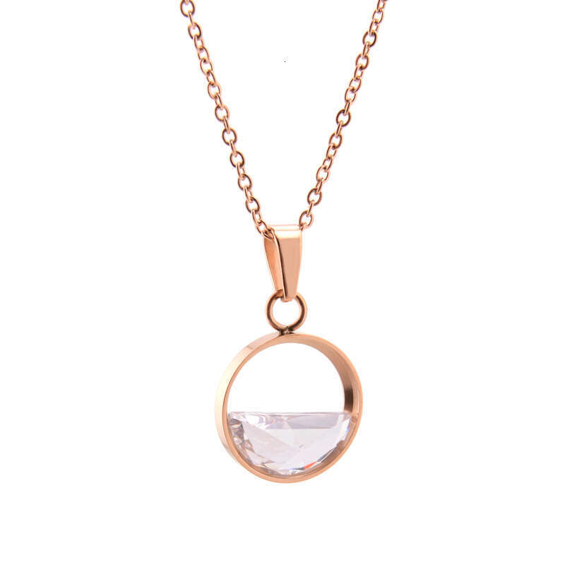 fashion new jewelry wang qingshui circle titanium steel necklace tiktok net red same style
