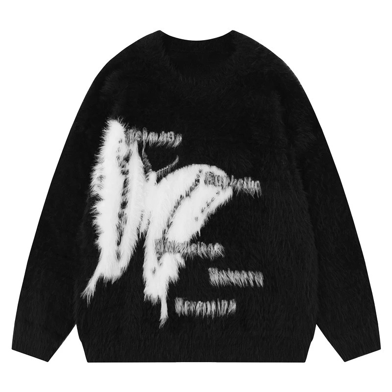 Mohair Spider Sweater Men Knitwear Womens Winter Butterfly Ugly Sweater Pullovers Male Jumpers Harajuku Y2k Vintage Knit 241220