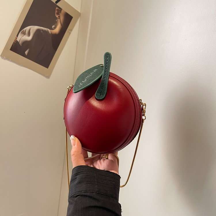 Apple Fashion Mini Bag, New Style, Versatile, Personalized, Mouth Red Envelope, High end, Small and Narrow Cross Women's Bag