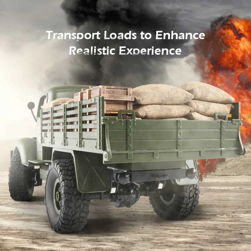 JJRC Q60 1 16 Full Scale Remote Controll Military Truck Model For Children Toys Gift 2.4G 6WD Climbing Off-Road Vehicle Rc TruckXJ241221