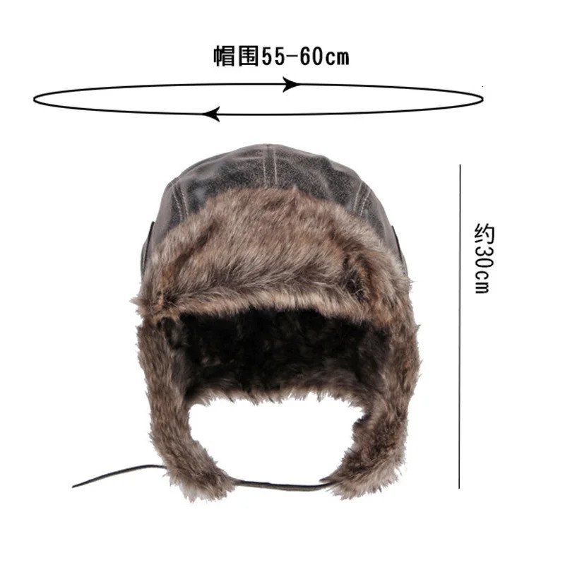 Mens autumn and winter Lei Feng hat fur ear protection lead hat windproof and waterproof snow hat outdoor cycling bomber hat 241220