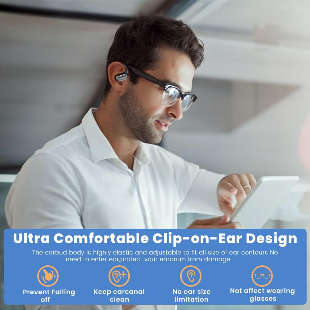 AI Two Way Language Translator Earbuds Real Time Translation Earphone with 144 Languages Supported, ANC Noise Cancelling, Wireless Open Ear Headphones