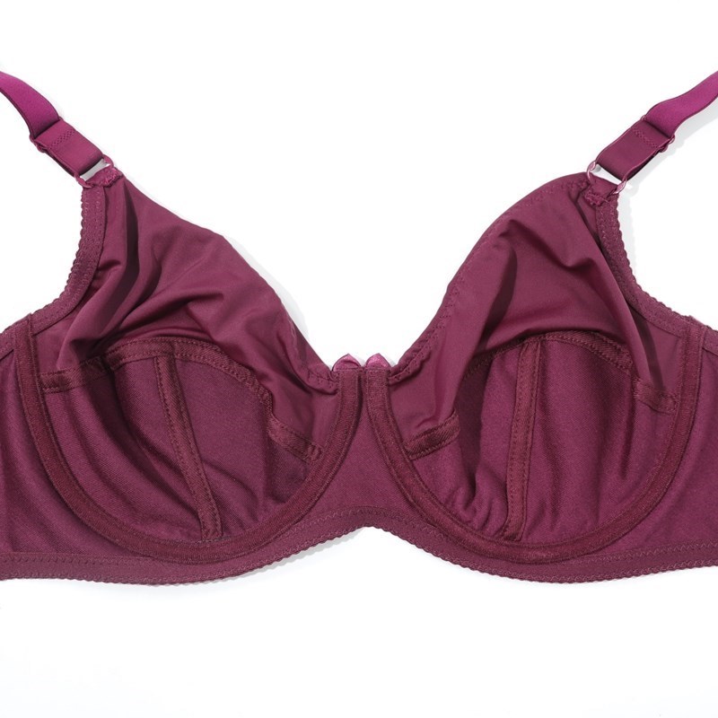Beauwear Pure Color Plain Large Size Bra with wire for women non-padded bralette for big breast C D E F cup bras