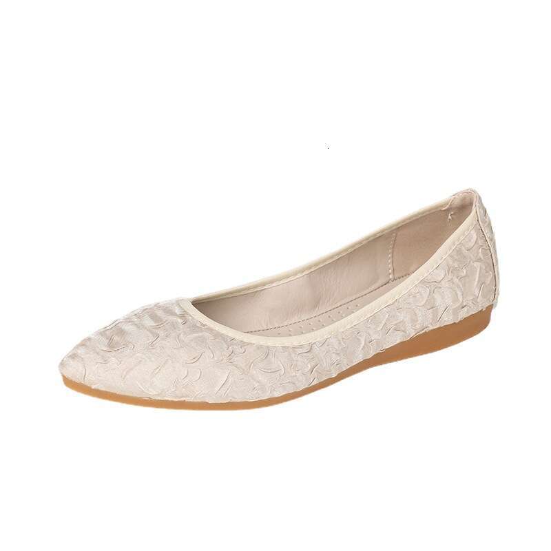 Single Shoe Women's 2023 Autumn New Shallow Mouth Grandma's Versatile Bean Bow Mom's One Feet Kick Ladle Shoes